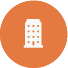 Orange Department Building Icon